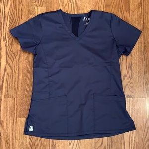 Navy Blue Scrub Top